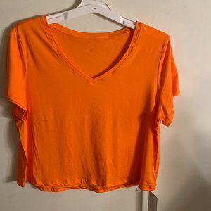 CRZ Yoga Coral Orange Workout Shirt XL(US 14)-2 Size M(US8/10)-3